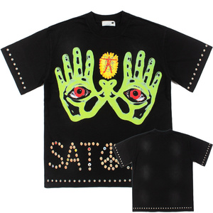 T-shirt surdimensionné en coton lourd 100% avec lavage vintage, style Crypto Fashion Phygital Techwear Hip Hop Streetwear pour hommes SATOSHI <span class=keywords><strong>NAKAMOTO</strong></span> - Product Image 2