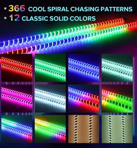 Spiral 2PCS 4FT 12V COB LED <strong>Whip</strong> Lights Side Spring Base App Remote Control Safety <strong>Lighted</strong> Antenna ATV/<strong>UTV</strong> Polaris SXS Truck 1 - Product Image 4