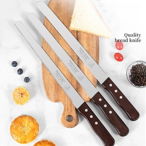 Hot Selling Wooden Handle <strong>Cake</strong> Decorating Kits Bread Knife Pastry <strong>Tools</strong> For Baking Stainless Steel <strong>Cake</strong> Knife Baking <strong>Tools</strong> - Product Image 1