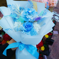 Bouquet de fleurs préservées, longue durée, 3-5 ans, fleurs réelles éternelles, boîte cadeau, cadeaux pour la fête des mères, la Saint-Valentin, la remise des diplômes, Noël