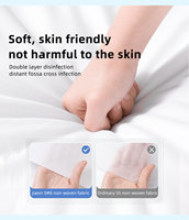 Échantillon gratuit Ensemble de lit de quatre pièces jetable de voyage personnalisable Drap plat de couette Drap tissé pour usage hospitalier