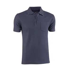 Polo - 644 S Industrial - Colore: Blu navy - Tasca sul petto. Doppia piega. 100% cotone, 170 g/m². - Product Image 1