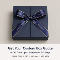 Scatola Regalo Rigida Personalizzata per Packaging Premium, Doppia Apertura con Nastro Incrociato, Blu Navy, Produzione all'Ingrosso di Lusso