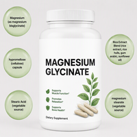 Capsules de glycinate de magnésium OEM – Fabricant de magnésium chélaté pour le sommeil et le stress – Haute absorption – Marque privée