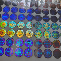 Stiker Label Hologram Anti-Pemalsuan Bahan PET Normal Murah Ukuran & Bentuk Kustom