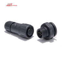 LLT 5A 110V M14 Connecteur de panneau circulaire 5pin Plug Socket Battery Led Waterproof Panel Mount Connector