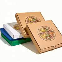 Nouvelle conception de boîte à pizza en carton ondulé personnalisée, vente en gros