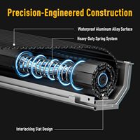 Couverture de benne rétractable électrique pour pick-up Toyota 2019-2023, étanche, en alliage d'aluminium, ajustement universel, sans perçage