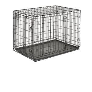 Caisse classique de luxe pour chien de compagnie pliable Type pratique de maison pour chien avec cadre en fil d'acier à motif solide Plateau en plastique Style simple - Product Image 3