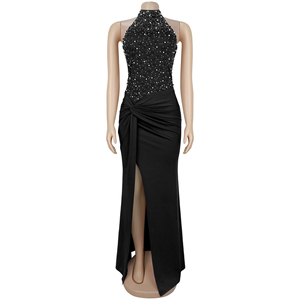 Vestido sexy con abertura y lentejuelas para mujer, moda europea y americana - Product Image 3