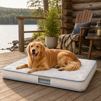 Matelas pour animaux de compagnie chaud d'hiver avec mini ressorts ensachés, housse respirante lavable, base antidérapante et anti-plis