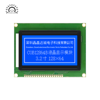 Módulo LCD JXDC 12864B 128x64 ST7920 con biblioteca de caracteres chinos integrada, compatible con doble voltaje 3.3V 5V, cristal líquido STN transparente