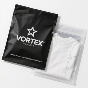 PE/CPE製 スライドジッパーバッグ マット半透明 巾着袋 衣類・靴・Tシャツ用 名入れ可 - Product Image 5
