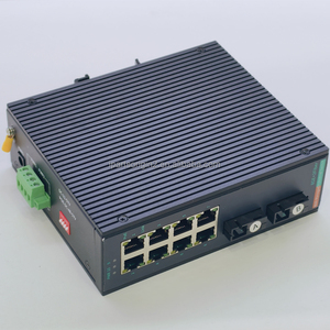 Switch Ethernet PoE Industrial de 8 Puertos Gigabit para Riel DIN con 2 Puertos SC 10/100/1000Mbps, Carcasa de Aleación de Aluminio - Product Image 2