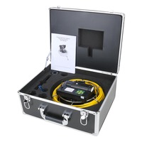 5 pouces 17mm 10-50m portable industriel IP68 système d'inspection de vidange étanche 1200 TVL tuyau égouts caméra vidéo avec 8 pièces lumières