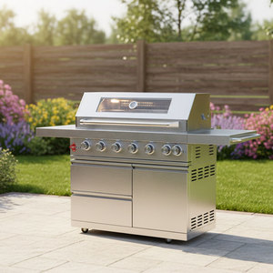 Griglia BBQ a Gas GPL in Acciaio Inox 304 con 7 Bruciatori e <span class=keywords><strong>Girarrosto</strong></span>, per Uso Commerciale, Vendita all'Ingrosso - Product Image 1
