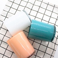 FENGJUN personnalisé crème verre bougie pot élégant mariage populaire opaque verre conteneur Posh autocollants pour noël cire de soja