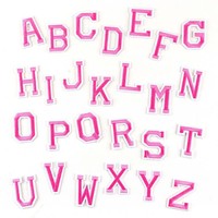 Patchs brodés tendance à presser à chaud pour DIY, lettres et chiffres de l'alphabet, 5 cm, patchs brodés colorés à thermocoller pour sacs et vêtements