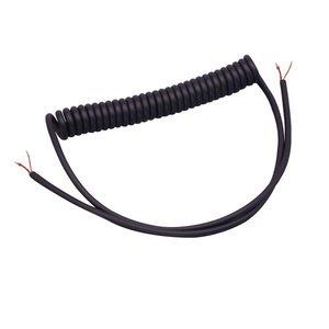 3-Core Spring Wire 2.5mm Enameled Audio Cable Pu Telescopic Folding Fan Connection Wire Harness Terminal Wire - Product Image 1