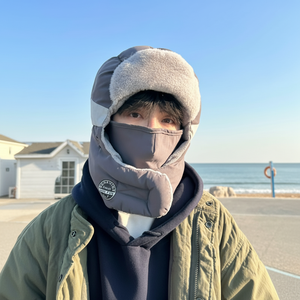 Cappello da sci invernale da uomo nordest in cotone con paraorecchie antivento - Product Image 1