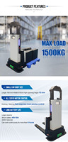 Chariot élévateur AGV MDBOT Manufacturing à commande sans fil, avec évitement d'obstacles automatique et capacité de charge de 1500 kg