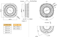 Codeur Rotatif Absolu à Arbre Creux à Grande Alésage MPN80, Précision Optique Maximale 40mm, IP50, Montage à Bride, 360 Degrés
