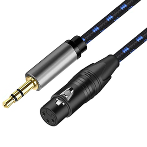 Cable <span class=keywords><strong>XLR</strong></span> a 3,5mm hembra desequilibrada <span class=keywords><strong>XLR</strong></span> a Mini Conector estéreo de 1/8 pulgadas Cable de micrófono auxiliar Cable de micrófono - Product Image 5