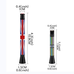 <span class=keywords><strong>Antenne</strong></span> de voiture courte 3'' à gain élevé - <span class=keywords><strong>Antenne</strong></span> de toit décorative à motif drapeau pour <span class=keywords><strong>MINI</strong></span> <span class=keywords><strong>Cooper</strong></span> et véhicules universels (montage facile par vis) - Product Image 5