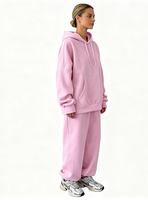 Ensemble de survêtement décontracté pour femme avec logo personnalisé, sweat à capuche oversize et pantalon ample à jambes larges