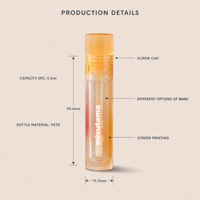 Tubes de brillant à lèvres vides en PETG couleur bonbon, mignons, avec sérigraphie pour emballage cosmétique et impression personnalisée en gros