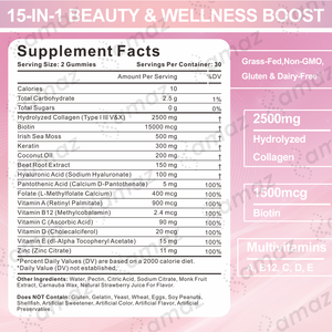 Bonbons gélifiés au collagène Amaz OEM, best-sellers, <span class=keywords><strong>pour</strong></span> femmes, avec biotine <span class=keywords><strong>et</strong></span> <span class=keywords><strong>vitamine</strong></span> C, <span class=keywords><strong>pour</strong></span> l'hydratation de la peau, l'éclaircissement des taches sombres <span class=keywords><strong>et</strong></span> la santé des <span class=keywords><strong>ongles</strong></span>. - Product Image 4