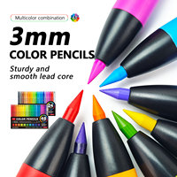 Crayons de couleur rétractables réutilisables avec pigments acryliques vibrants, ensemble de crayons, fournitures d'art pour le dessin, outils de peinture professionnels