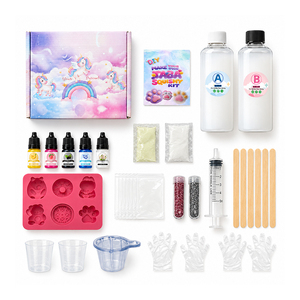 Kit Personalizado para Hacer Squishies de Silicona Líquida AB, Molde de Animales de Seis Cavidades, Pigmentos, Flocado, Brillo, Jeringa, Guantes, Manual - Product Image 1