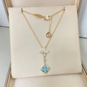 Collier pendentif en cuivre pour femme, design fleur en zircon, style romantique, pour la vie quotidienne, les activités sociales et les cadeaux de fête - Product Image 6