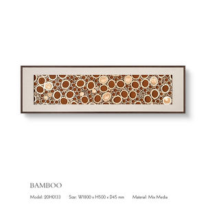 Phoera — cadre en bois 3D vertical, décoration murale, art, décoration d'intérieur, automne en bambou - Product Image 2