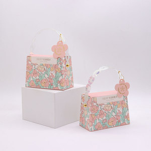Custom Logo Luxury Wedding Favor Candy Paper Box with Handle Wedding Gift Boxes Sweet Candy Box - Product Image 3