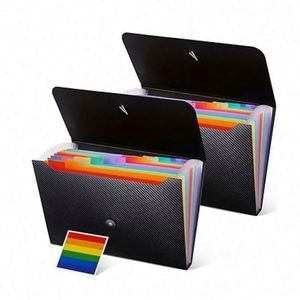 2-Pack-13 Pockets <b>A4</b> Letter Size Paper Document Receipt Organizer Accordion Filing <b>Folder</b> Expanding File Holder Organizer - Product Image 1