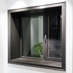 Aluminum#110 Grey 1.4mm Hidden Drainagev Stainless Steel <b>Screen</b> 6mm+20A+6mm Thermal Break Double Tempered Glass Casement <b>Window</b> - Product Image 6