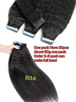 Meilleures extensions de cheveux humains vietnamiens bruts, bouclés afro crépus, à bandes adhésives, avec trame en PU, invisibles et sans couture, bouclés birmanes