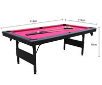 Table de billard portable en MDF de 7 pieds pour adultes, facile à plier et à ranger avec accessoires pour salle de jeux