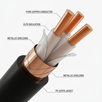 Cable de Alimentación de Alto Voltaje Blindado de Cobre Puro Personalizado PrimePro ZR-YJV3*120 110kv, Revestimiento de Polietileno, Aislamiento XLPE 90C