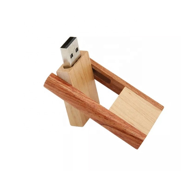 Wholesale KEEPSAKE Gifts Natural Wood USB rotatable Card memory Sticks 32 GB Flash Drive USB 3.0  wood DECORATIVE BOX