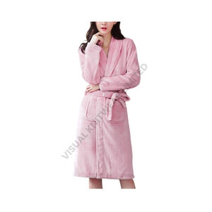 Peignoir kimono pleine longueur en coton pour femmes pour logo personnalisé et commandes en gros Peignoir personnalisé pour femmes avec option de broderie - Product Image 1
