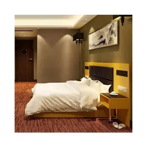 5 star wooden Hotel wardrobes Modern Hotel Beds Room Sets Furniture Hotel bed