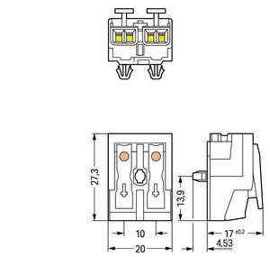 294-5032 Copper Contact Transparent Housing and Cover 2-<b>Wire</b> Max Conductor 4 mm² Ambient Operating Temperature - Product Image 2
