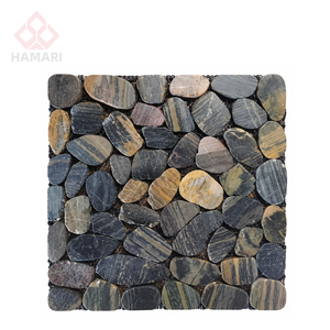 Piastrelle a mosaico in ciottoli levigati 305x305x8mm Stile Spiaggia Costiera per Decorazione Pareti Esterni e Patio - Product Image 5