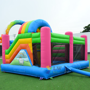 <span class=keywords><strong>2022</strong></span> colorido unicornio 5-en-1 castillo inflable para saltar Combo Slide Durable Bouncer House con tobogán para niños - Product Image 6