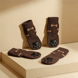 Factory Wholesale Custom-made Pet Design Socks with Logo Breathable and Anti-slip Dog Socks. - Product Image 1