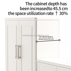 Trẻ Em Màu Trắng Quần Áo Kệ Tủ Quần Áo Với Ngăn Kéo Nhà Phim Hoạt Hình Thiết Kế Nhựa Lưu Trữ Tổ Chức Trẻ Em Tủ Quần Áo Tủ Lưu Trữ - Product Image 5