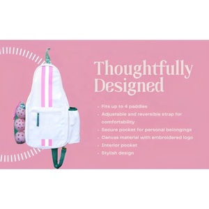 กระเป๋าใส่ไม้ปิงปอง 2 in 1 แบบสะพายข้าง/สะพายหลัง สำหรับผู้หญิง ใส่ไม้ปิงปอง เทนนิส แพเดิล  พร้อมโลโก้สั่งทำได้ - Product Image 6